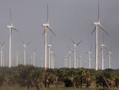 Parque e&oacute;lico en el Estado de Oaxaca (sur de M&eacute;xico).