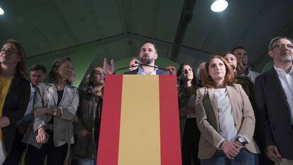 El líder de Vox, Santiago Abascal, en Madrid, el pasado 8 mayo.