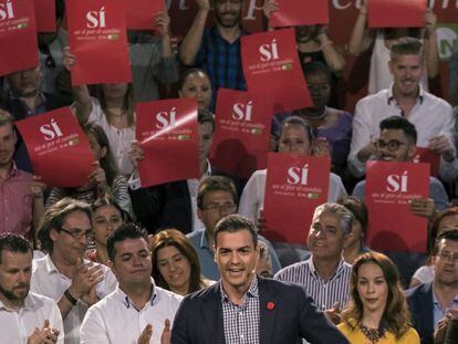 Pedro S&aacute;nchez, en un acto del PSOE.