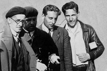 Armand Lotti, Jean Assollant, René Lefévre y el polizón.