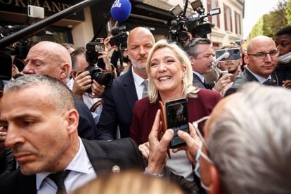 Marine Le Pen, this Tuesday in Vernon (Normandy).
