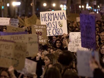 Manifestación feminista en Barcelona el pasado 8 de marzo.