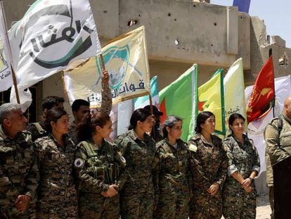 El portavoz de las FDS anuncia el inicio de la ofensiva final sobre Raqa, este martes. 
