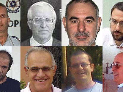 Ocho de los 18 religiosos españoles acusados.