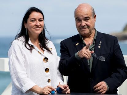 Antonio Resines y Ana Pérez-Lorente en el Festival de San Sebastián en septiembre de 2019.
