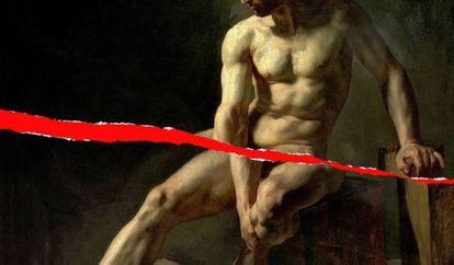 La fractura de pene afecta a 1,36 hombres de cada 100.000. En la imagen, un montaje sobre la pintura 'Hombre sentado', de Jean Baptiste Édouard Detaille.