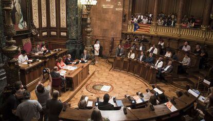 Pleno del ayuntamiento de Barcelona.