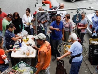 Un mercado de frutas y verduras en Caracas