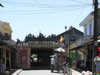 Una calle de la ciudad antigua de Hoi An.