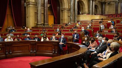 Un momento de un Pleno del Parlament el pasado mes de octubre.