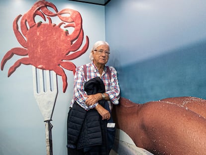 Carlos Pérez Siquier, en febrero de 2020, en la exposición sobre su obra que pudo verse en la Fundación Mapfre de Barcelona.