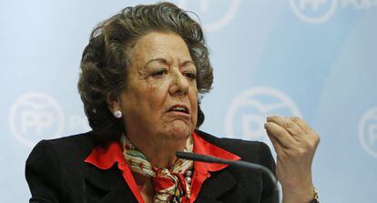 Barberá, en una rueda de prensa el pasado martes.