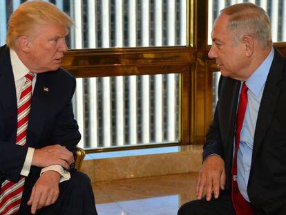 Donald Trump y Benjam&iacute;n Netanyahu, el 25 de septiembre en Nueva York.