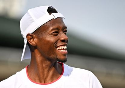 Eubanks, durante un partido en Wimbledon.