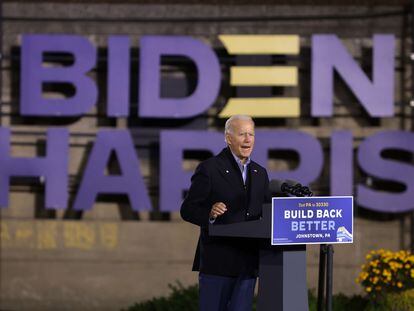 El candidato demócrata Joe Biden, durante un mitin en Pennsylvania.