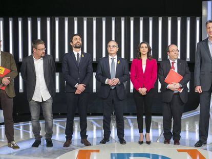 Los siete candidatos de las elecciones auton&oacute;micas del 21 de diciembre.