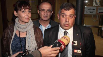 Jordi Cervera, en primer plano, junto a la tambi&eacute;n edil de Reus Cori Fargas.