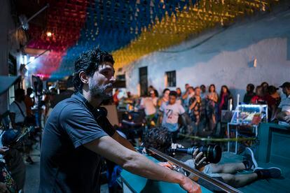Alejandro Monteverde, durante la grabación.