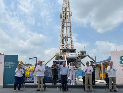 El presidente López Obrador acudió a la conmemoración del 83 aniversario de la expropiación petrolera en Tabasco, este jueves.
