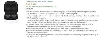 Samsung Galaxy Buds 2 filtrados en Amazon.