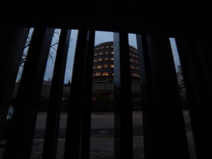 Fachada de la sede del Tribunal Constitucional, en Madrid, el día 21.