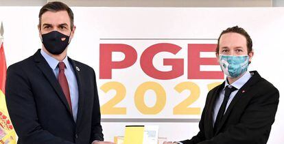 El presidente del Gobierno, Pedro Sánchez, y el vicepresidente de Derechos Sociales, Pablo Iglesias.