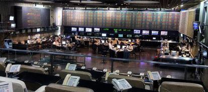 Sala de negociación de la Bolsa de Buenos Aires.