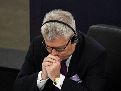El vicepresidente del Parlamento Europeo Ryszard Czarnecki, en la Eurocámara, en Estrasburgo.