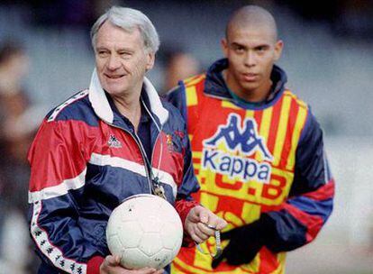 Robson y Ronaldo, en el curso 1996-1997, cuando el Barça ganó la Recopa, la Copa y la Supercopa de España.