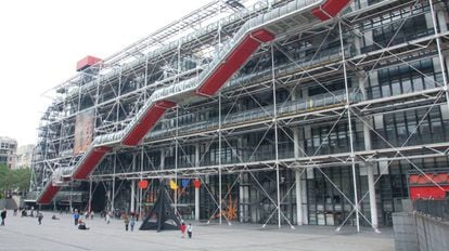 El Centro Nacional de Arte y Cultura Georges Pompidou de París, cerrado por huelga.