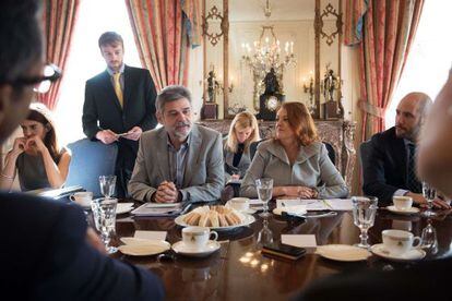 El ministro argentino para las Malvinas, Daniel Filmus, en Londres.