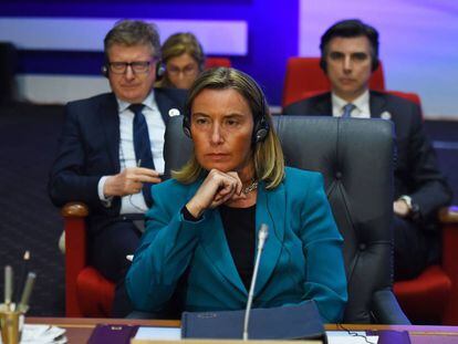 Federica Mogherini, en Sharm el-Sheikh, donde asiste a la primera cumbre UE-Liga Árabe.