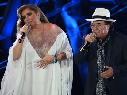 Romina y Al Bano, en el Festival de San Remo 2020.