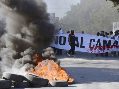 Protestas contra en Managua contra el canal interoce&aacute;nico