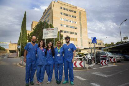 El equipo de pediatría del hospital Materno de Málaga que viajó a Burgos.