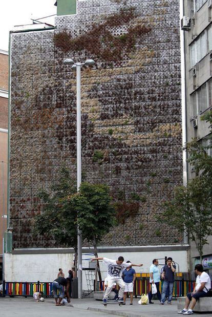 El jardín vertical de la plaza de la Luna.