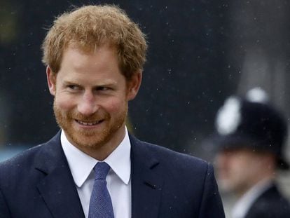 El príncipe Enrique de Inglaterra, en la Ceremonia Anual de Recuerdo del Servicio de Policía Metropolitana de Londres, el 20 de octubre de 2016.