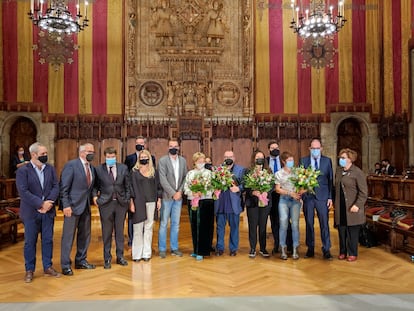 Entrega de los premios Ramblista de Honor a los Cinemes Maldà, el restaurante Los Caracoles, y la bailarina y coreógrafa Marta Almirall en el Saló de Cent del Ayuntamiento de Barcelona.
EUROPA PRESS
18/10/2021