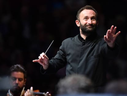 El director d'orquestra rus Kirill Petrenko, en plena actuació.