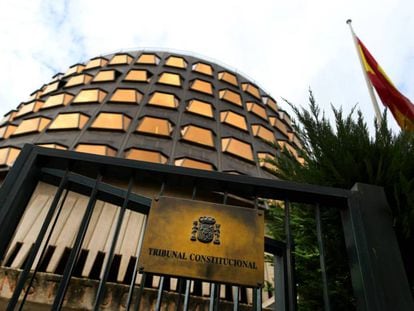 Fachada de la sede del Tribunal Constitucional, en Madrid. 