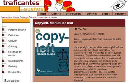 <b><i>Copyleft. Manual de uso</b></i>, editado por Traficantes de sueños.