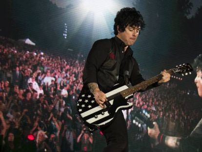 El vocalista de Green Day, Billie Joe Armstrong, en un momento del Global Citizen Festival del pasado sábado.
