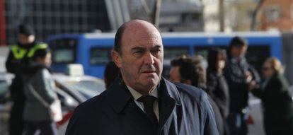 Antonio de Guindos, a su llegada a los juzgados de la plaza Castilla.