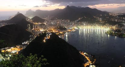 Vista de la Bahía de Guanabara, en Rio de Janeiro, Brasil.