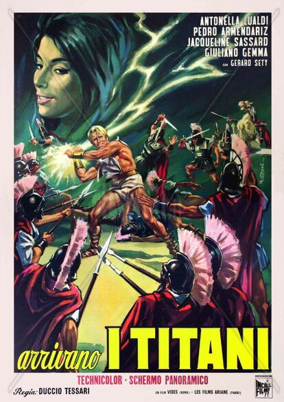 'Los titanes' (1962) de Duccio Tessari. Giuliano Gemma antes de embarcarse en los caminos del spaghetti-western fue uno de los titanes más entretenidos y divertidos de la pantalla. El cine de romanos recobraba su espíritu de tebeo para todos los públicos y el placer de la aventura estaba servido.