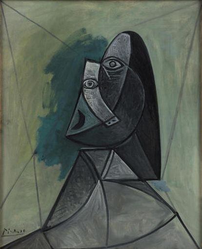 <i>Busto de mujer</i> (1943), expuesta en el museo holandés Van Abbe, que negocia su cesión a la Academia Internacional de Arte Palestina.