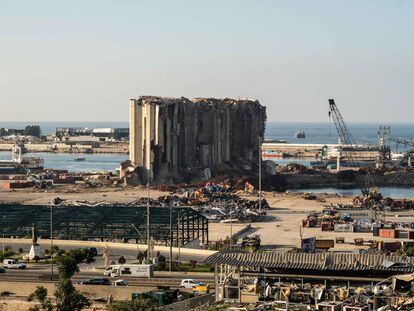 Vistas sobre el puerto de Beirut este mes de enero.