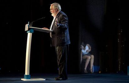 Miguel Arias Cañete, durante un mitin que celebró el miércoles en Córdoba.