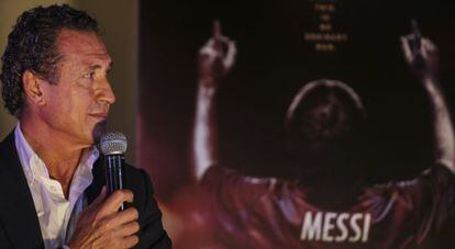 Jorge Valdano, en el preestreno de la película 'Messi'. 