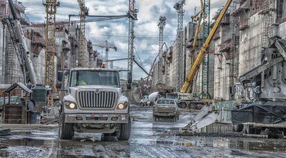 Obras en el Pac&iacute;fico del Canal de Panam&aacute;.